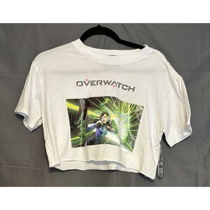 Forever 21 Women's Overwatch Crop Top Belly‎ Shirt Short Sleeve Medium  New READ